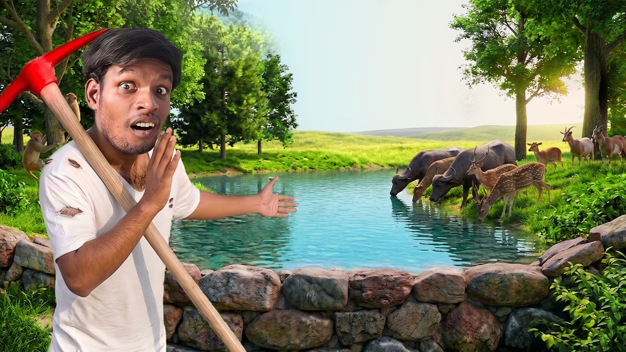 I Built a Mini Dam for Thirsty Animals | सूखी नदी में पानी ला दिया