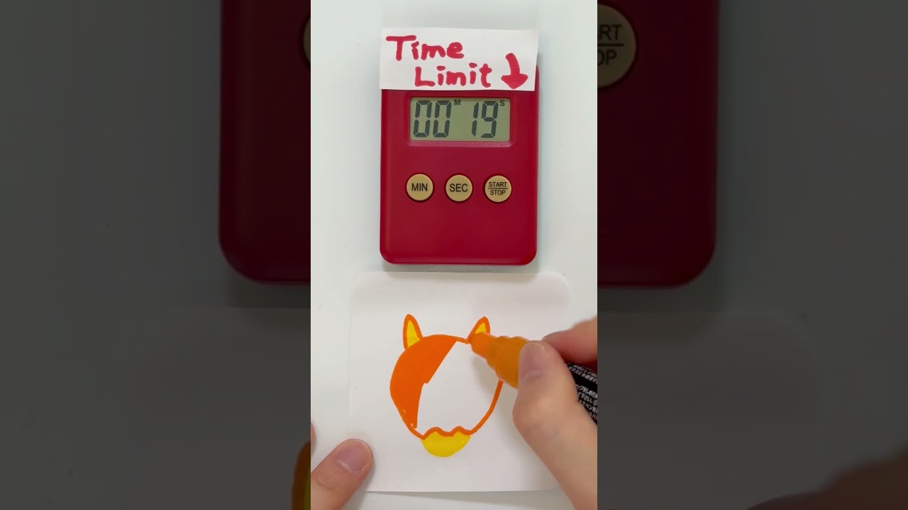 【ASMR】Draw a Fox in 1 Minute! ⏱️