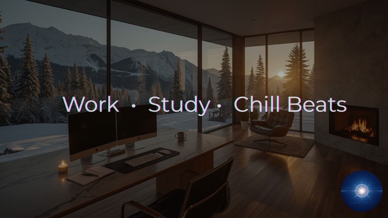 Focus Music for Study & Work | Modern Desk with Mountain View