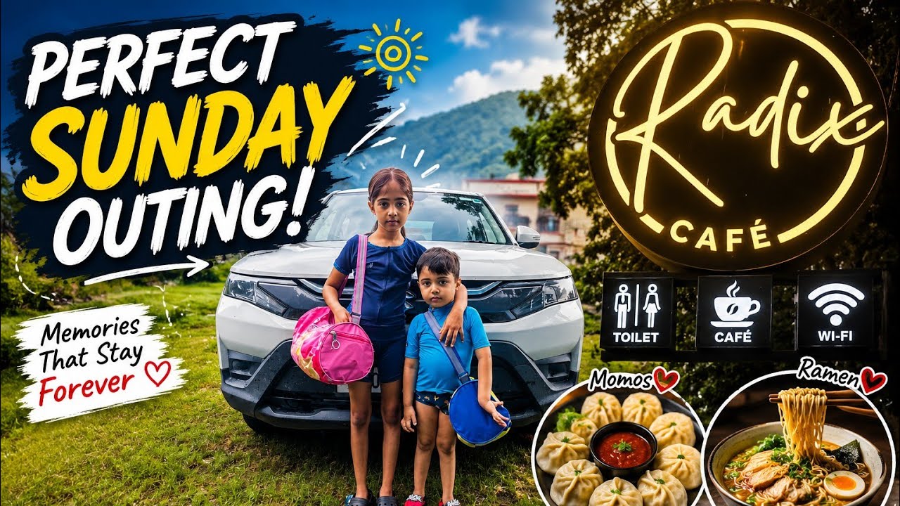 A Perfect Sunday Family Outing | Swimming, Momos, Ramen & Hill Drive | M&M Family