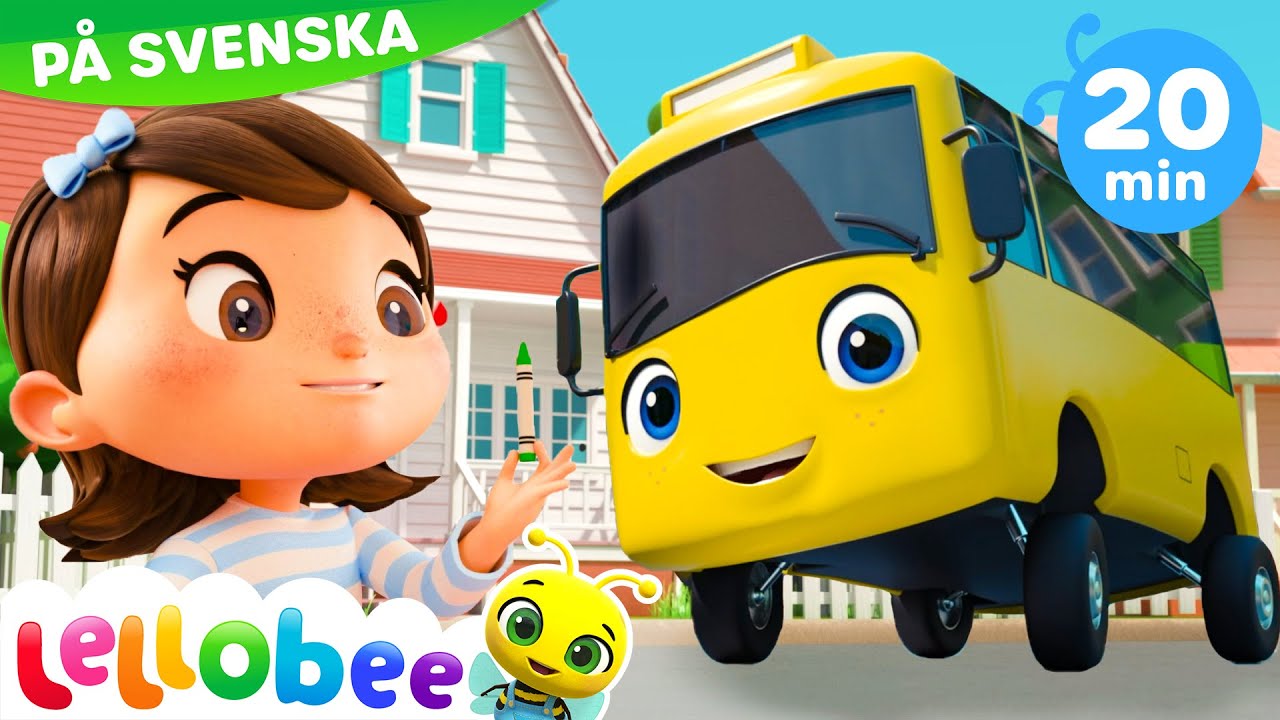 Tio små bussar | Lellobee svenska – Sånger och tecknade filmer för barnen