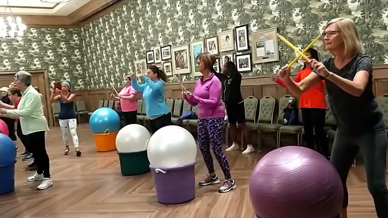 The Villages cardio drumming class at St Catherine rec center.