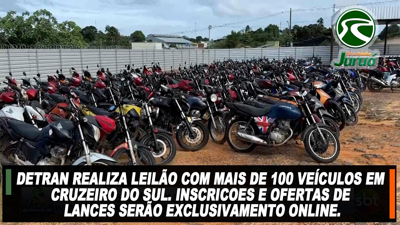 DETRAN realiza leilão com mais de 100 veículos em Cruzeiro do Sul.