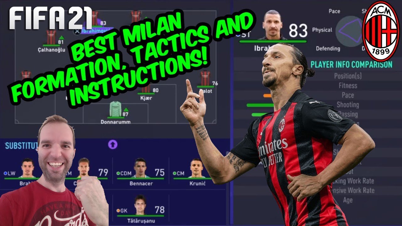 BEST MILAN Formation, Tactics and Instructions - FIFA 21 TUTORIAL
