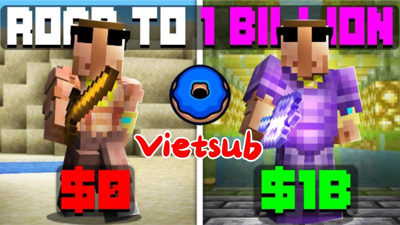 Từ 0 đến 1 tỷ trên DonutSMP. Tập 5: 500M-1B #VillagerKing54 #vietsubminecraft #minecraft