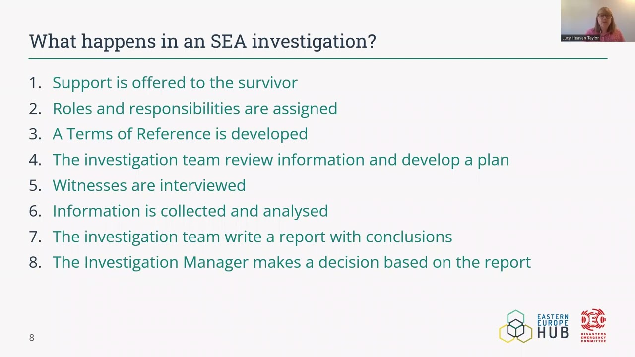 Demystifying safeguarding investigations: Discussion with Lucy Heaven Taylor and Martina Brostr&ouml;m