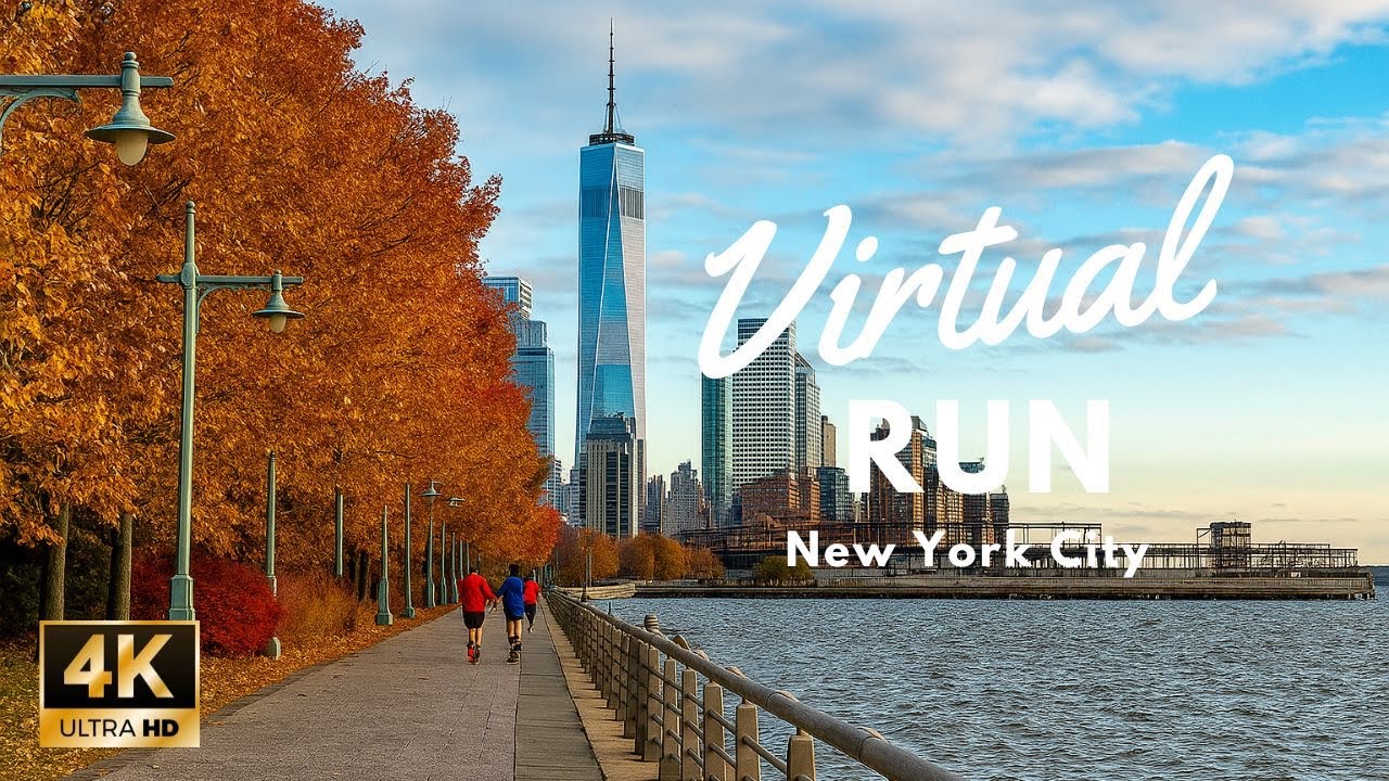 Virtual Run Through NYC 🍂 | Perfect for Treadmill Running with Motivational Music 4K
