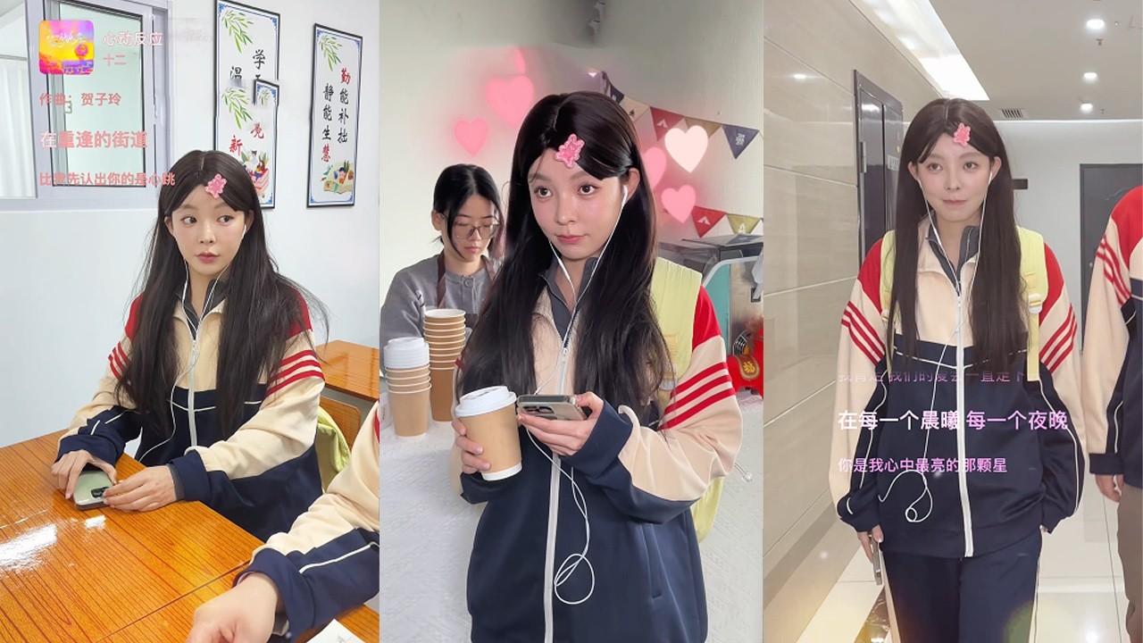 【叮叮喵】初中很多次都走在我的身後是你啊，原來一直默默關註著我啊#搞笑 #搞笑段子 #回忆  #大学生 #解压  #校园 #娱乐 #反转