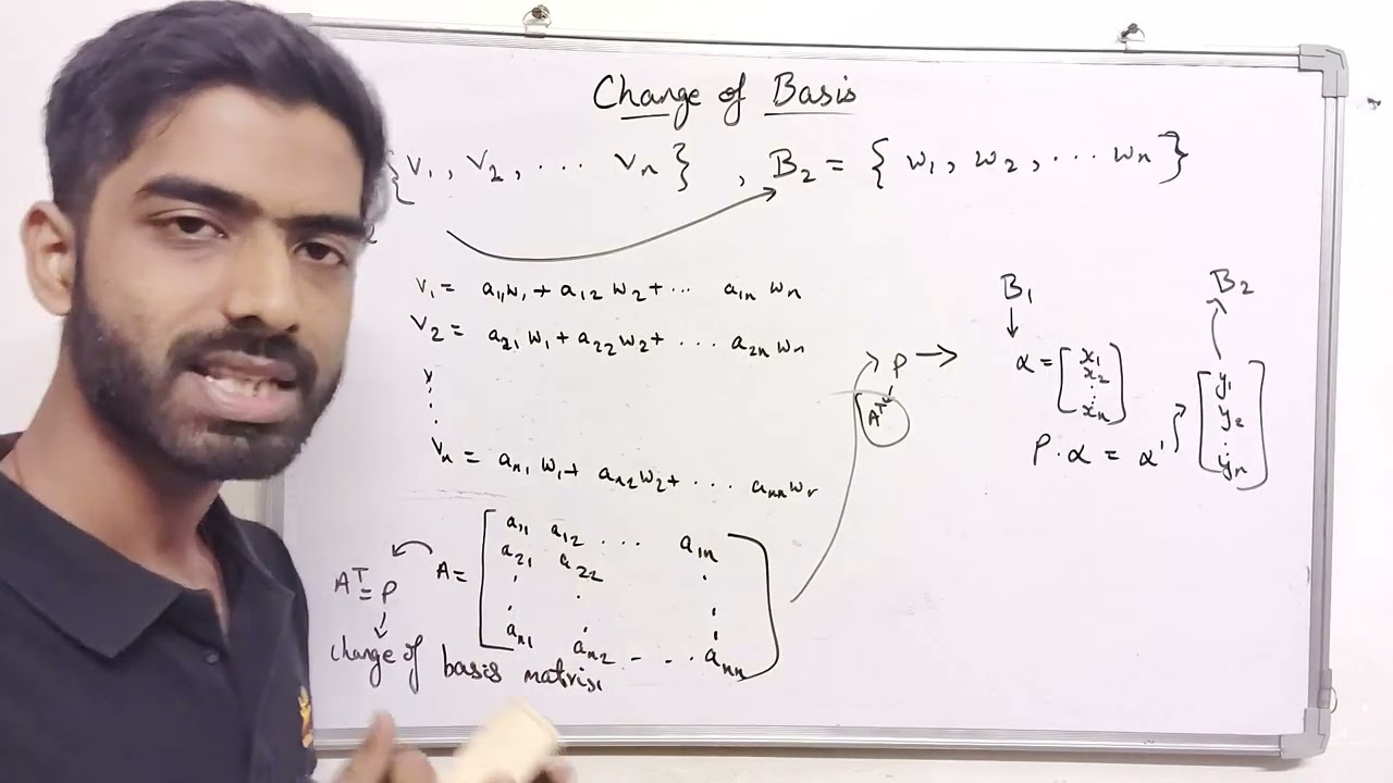 Change of Basis Matrix | Concept Explanation + Example 