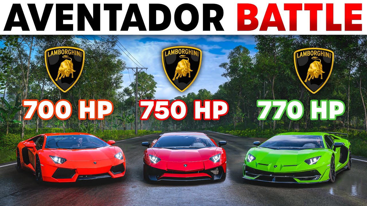 Forza Horizon 5 | Lamborghini Aventador V Lamborghini Aventador SV V Lamborghini Aventador SVJ!