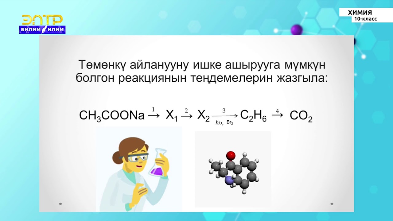 10-класс|Химия|Чектүү,чексиз жана жыпар жыттуу углеводороддордун ортосундагы генетикалык байланыштар