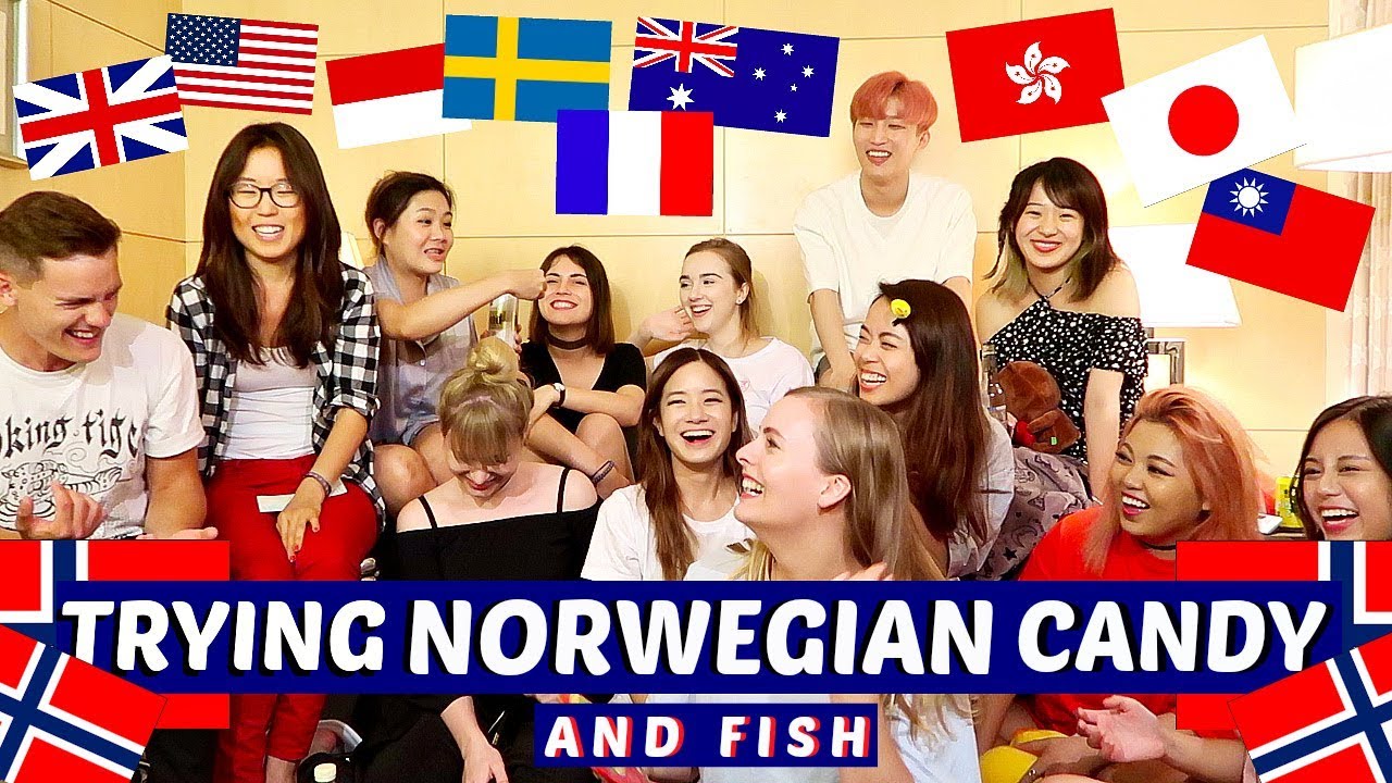 YOUTUBERS TRY NORWEGIAN CANDY & FISH