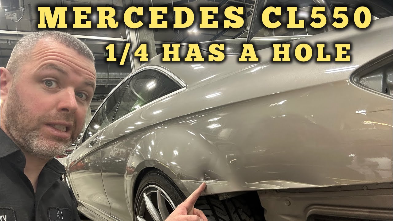 Mercedes Benz CL 550 - ремонт задней боковой панели