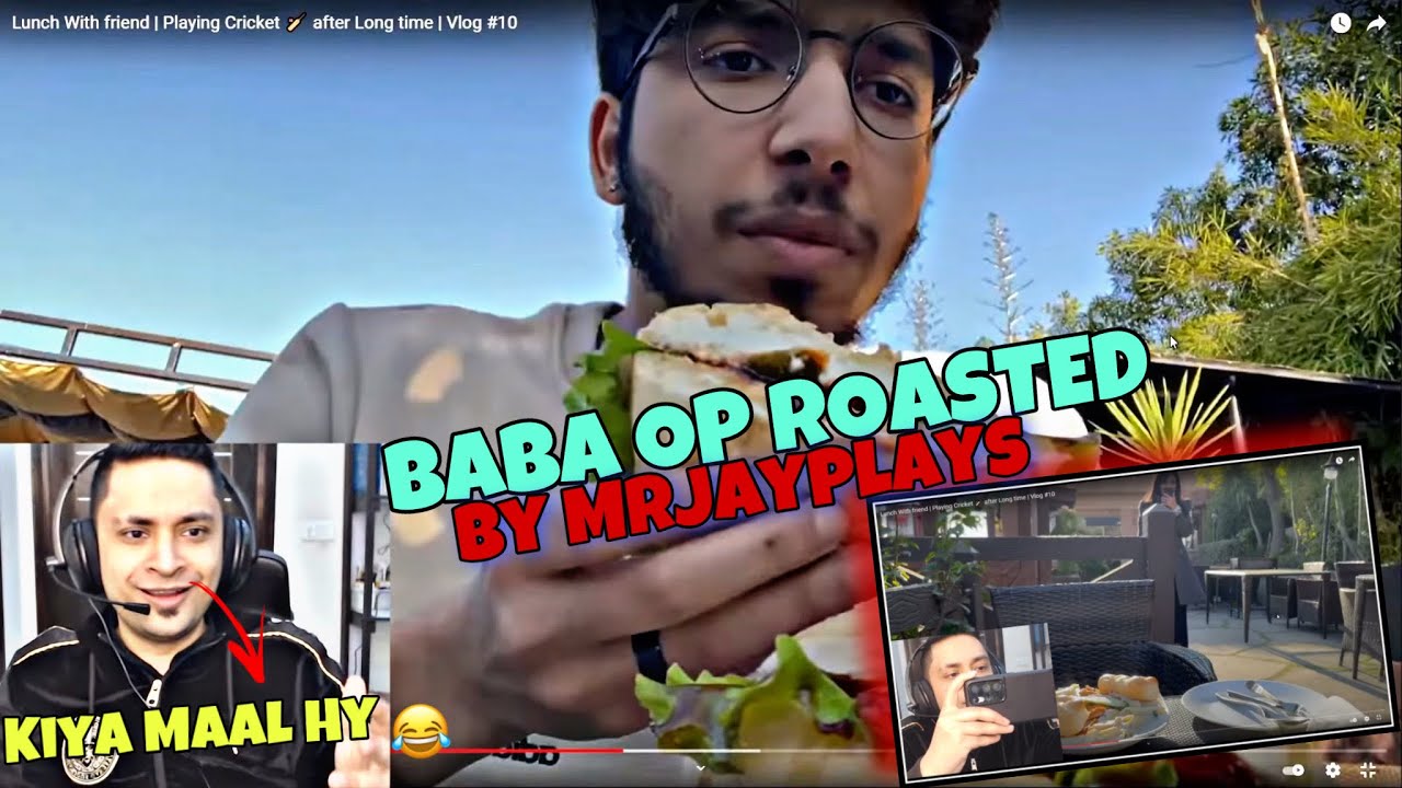 Mrjayplays Roast Baba Op Vlog Live Stream | Mr jayplays React To Baba Op Vlogs Funnny Moment 😂🤣😂