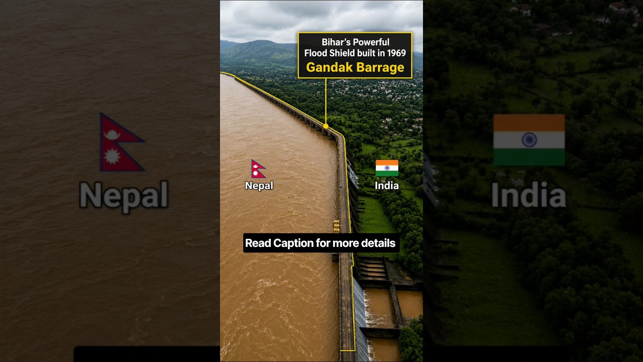 The Flood Shield at the India&ndash;Nepal Border 🌊 | Gandak Barrage 🇮🇳 #nepalflood