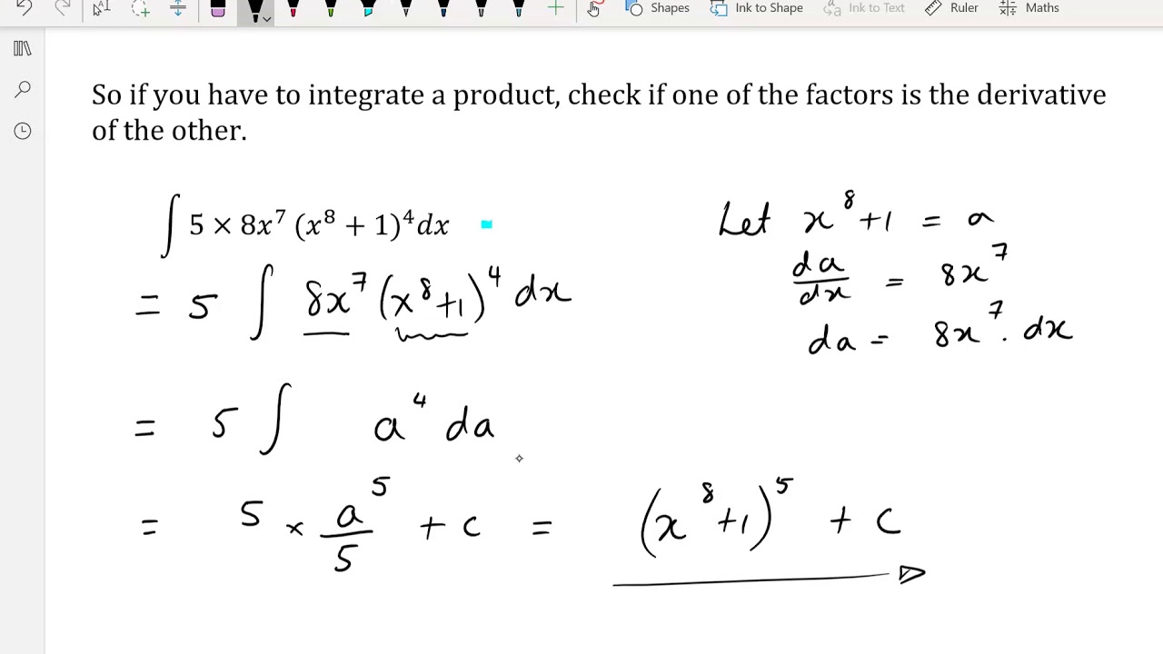 A2 Integrating by reversing the chain rule