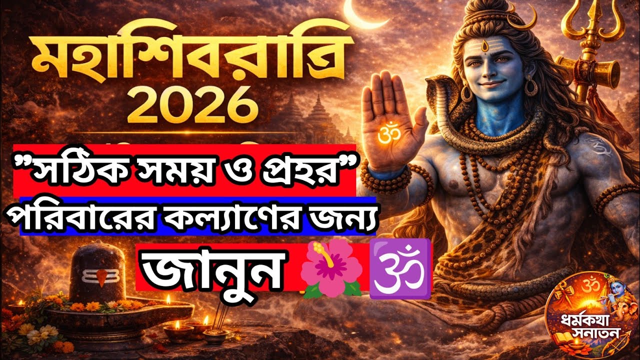 মহাশিবরাত্রি ২০২৬ সঠিক তারিখ ও নিশিতা কাল পূজার সময়। এই সময় না মানলে ফল পাবেন না! 😱🙏🕉️