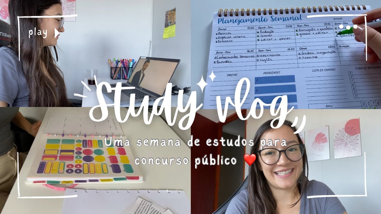 STUDY VLOG | uma semana de estudos | acordando às 5AM