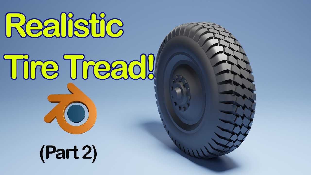 How to Model a Realistic Wheel with Tire Tread  in Blender (Part 2)
