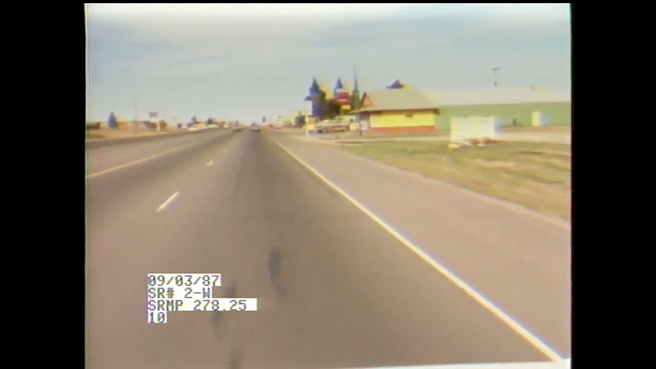 Driving On WA SR-2 West In 1987 (Spokane)