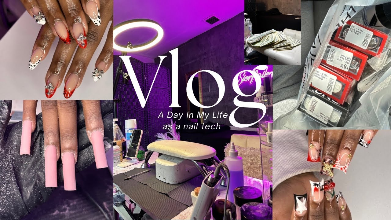 A Choppy Nail Vlog : clients, nail run , how I budget my profit , no show client & another $300 day