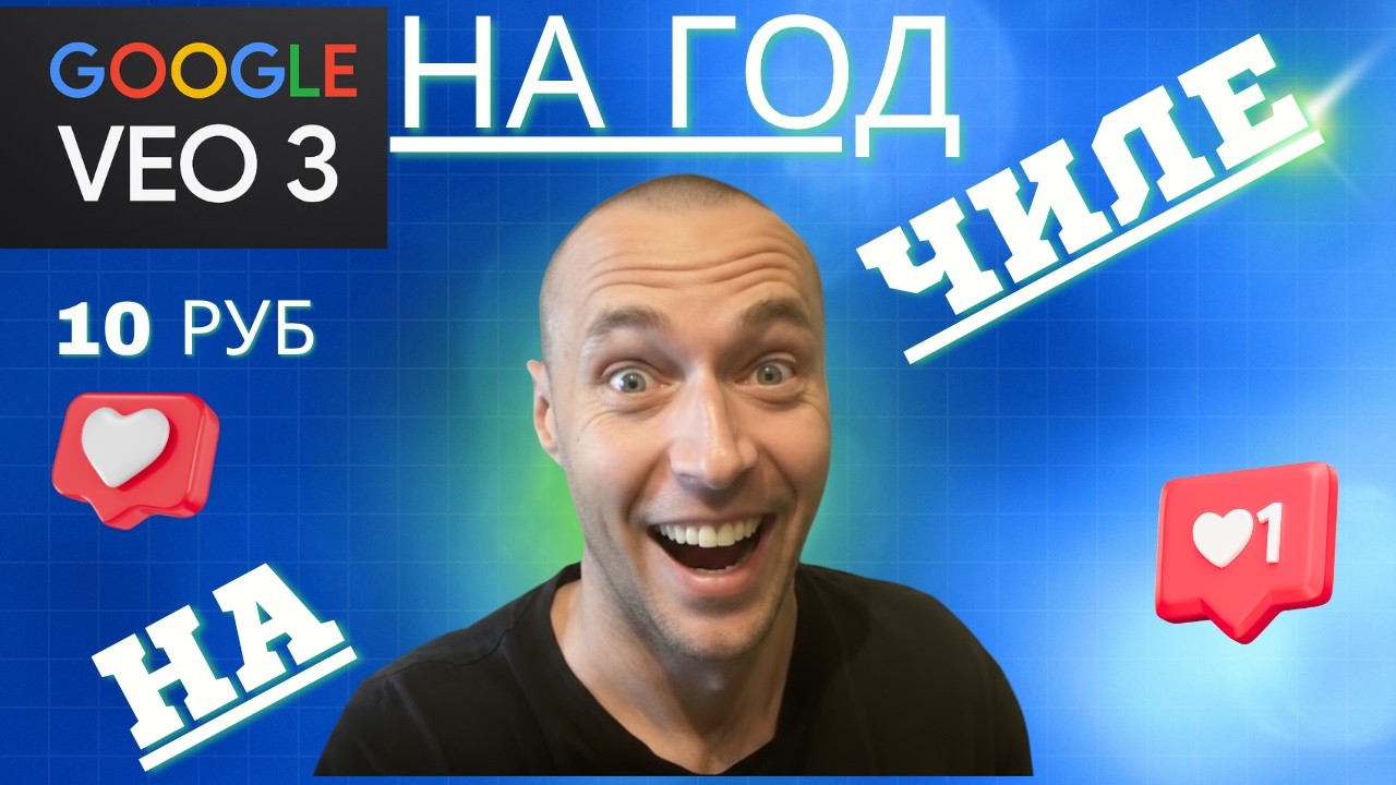 VEO 3 НА ГОД ЗА 10 РУБЛЕЙ | АВТОМАТИЧЕСКИЙ СПОСОБ | Google AI Pro + VEO 3 + Gemini PRO