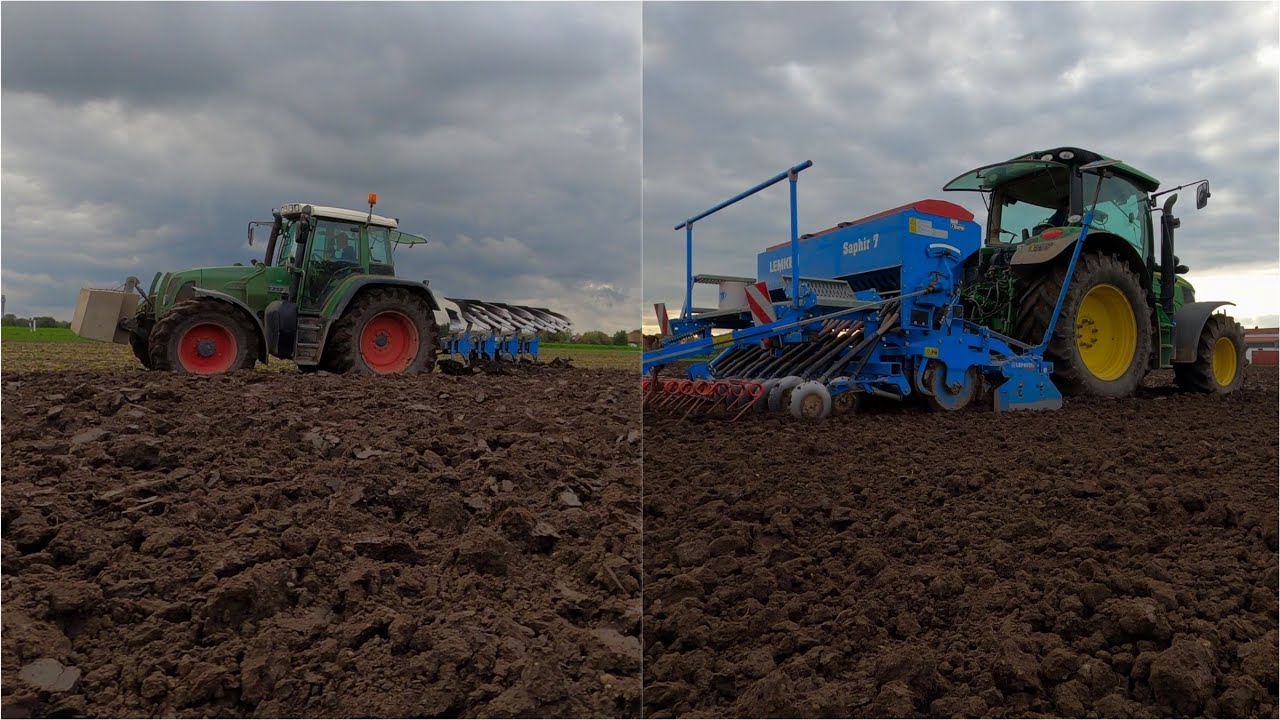 Lemken im Doppelpack: Lemken Vari-Opal 7 + Saphir 7 | Fendt Favorit 712 vario | John Deere 6125R