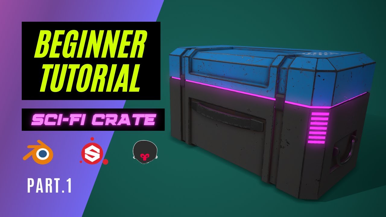 Sci-fi Crate FULL TUTORIAL for Beginners | Modeling in Blender  - PT.1