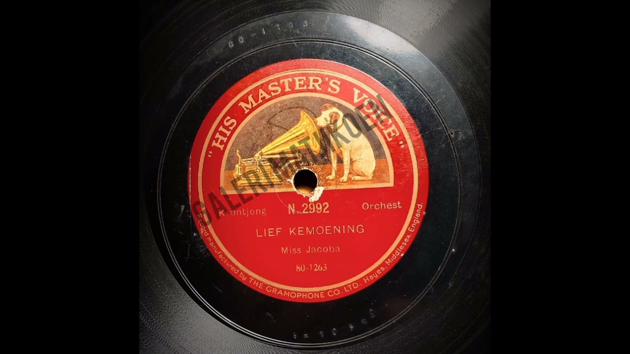 Lief Kemoening - Miss Jacoba , N.2992 , 80-1263 . Speed 78rpm   (@kanjenganstudio2881 )