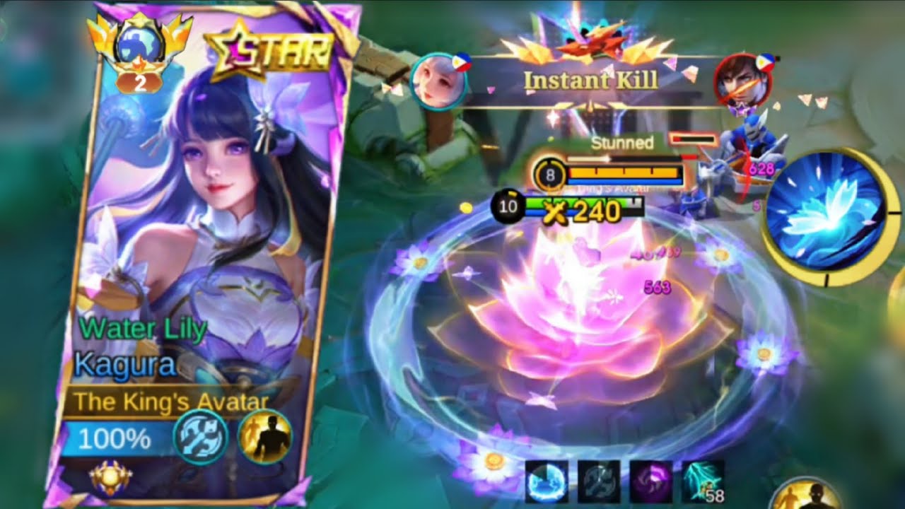 🌂Hard Enemy Gusion🤭Run God Kagura Legendary Damage Mobile Legends Bang Bnag