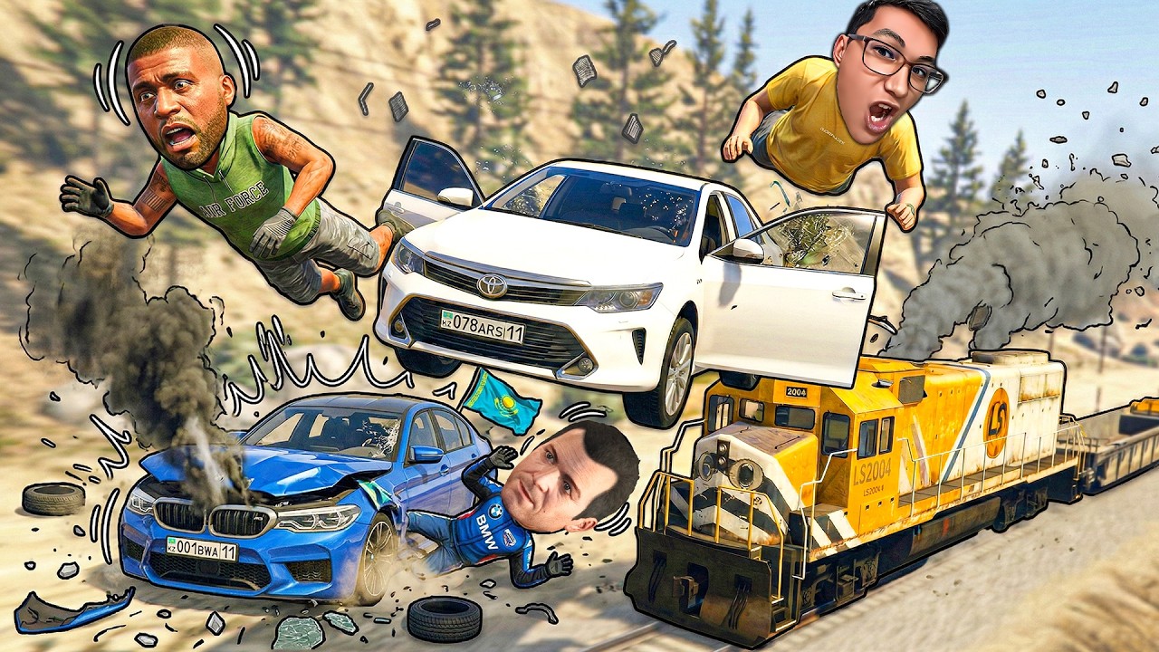 Джонни екеуміз поезді жауладық (GTA V)