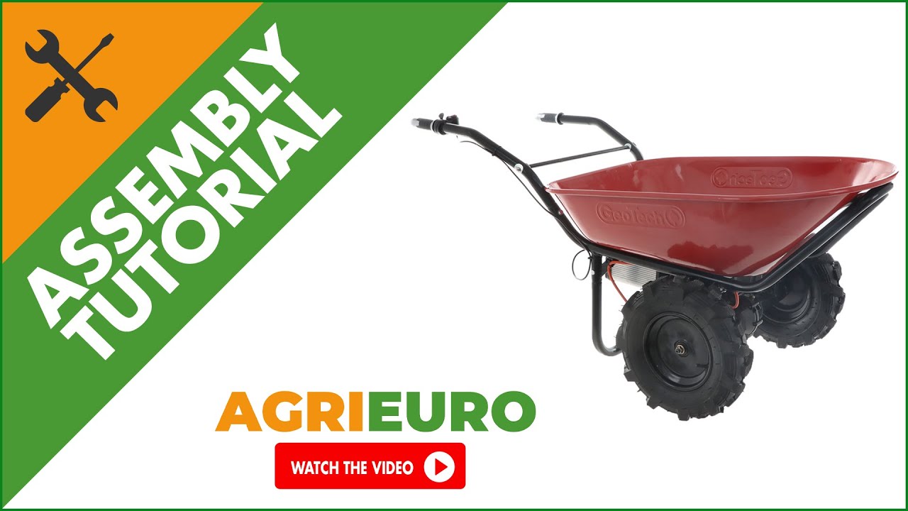 Geotech CAR 260T-100 Electric Wheelbarrow with traktor wheels - 40 V 6Ah Battery - Assembly tutorial