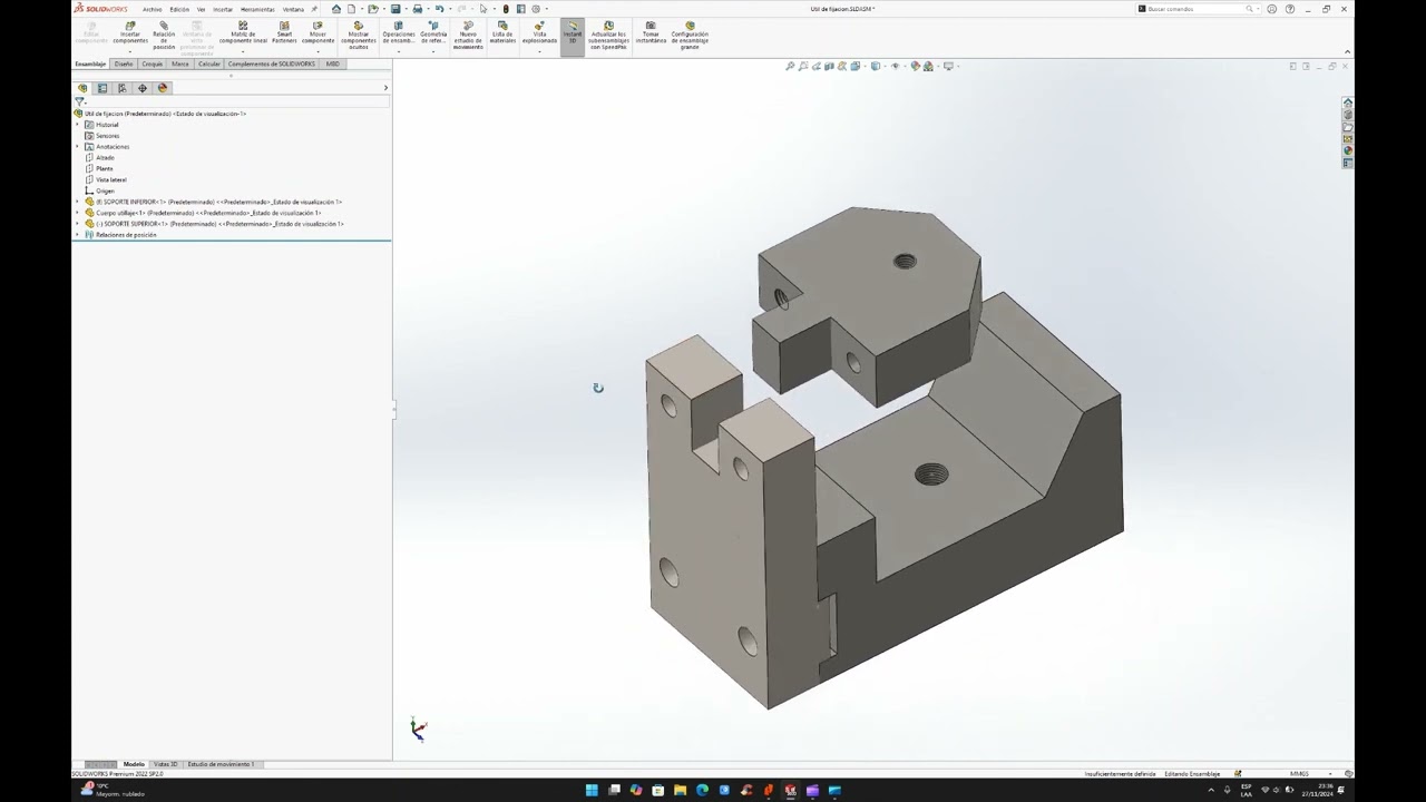 Ensamble relaciones basicas SolidWorks