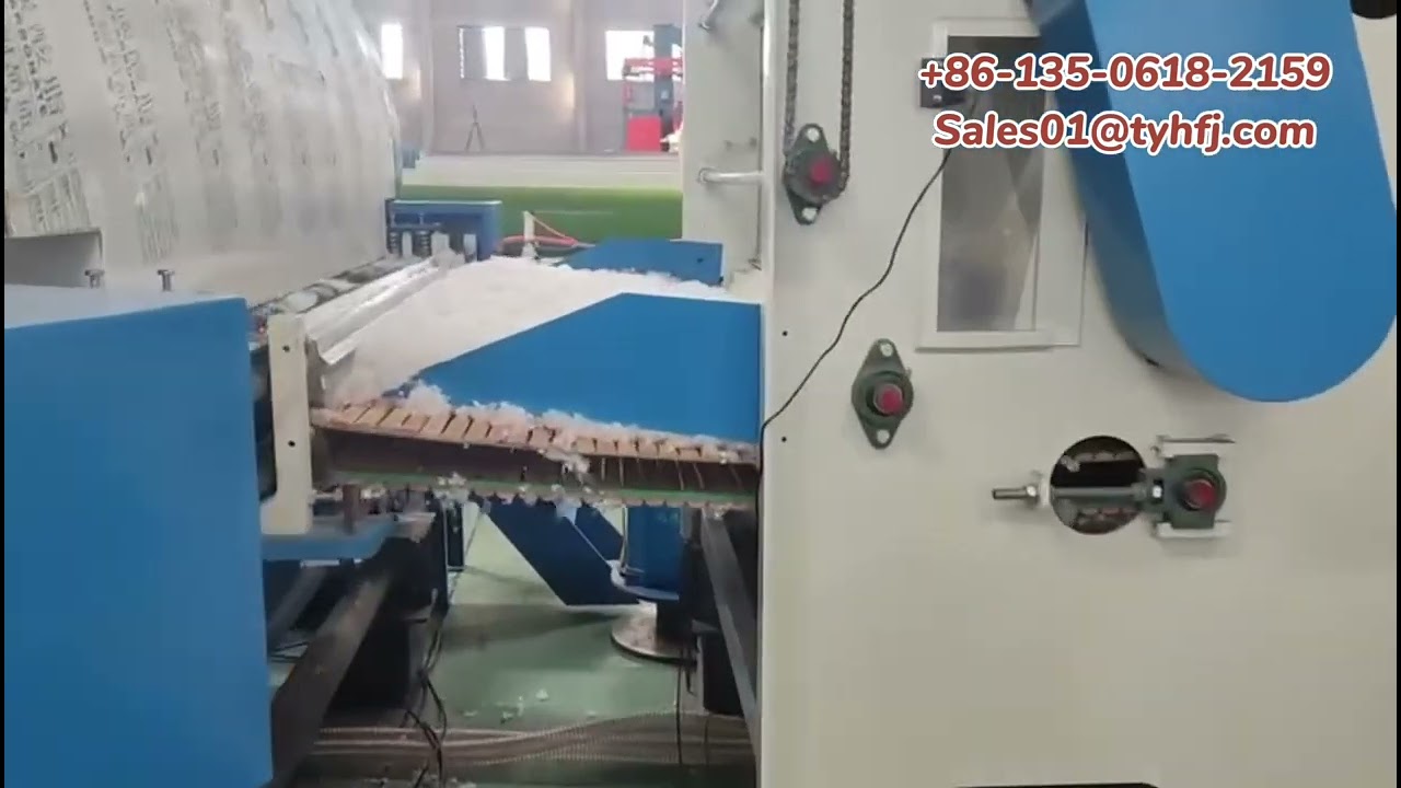 Thermo bonded wadding production line for doing soft padding glue free waddings Dacron 墨西哥Mexico