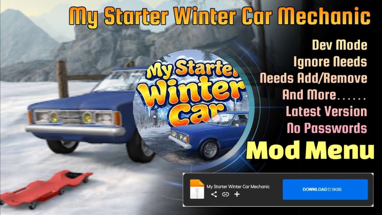 My Starter Winter Car Mechanic | Mod Apk | Mod Menu Dev Mode | v2 | Gameplay