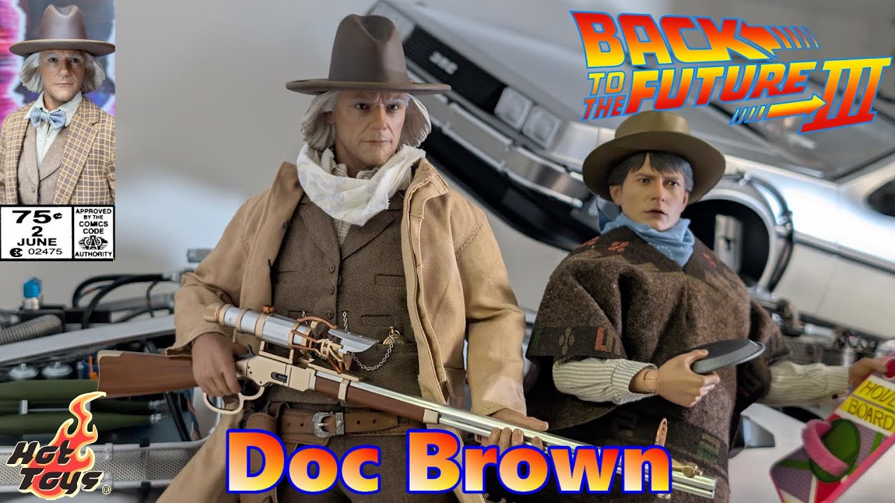 Back to the Future 3 Doc Brown Hot Toys Unboxing & Review of the 1/6 Scale Action Figure Collectable