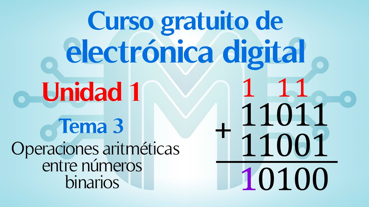 Operaciones aritméticas entre números binarios | Curso de electrónica digital | #3