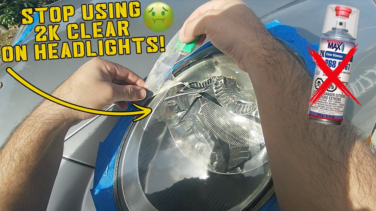 Never use 2K Clear on your headlights! | 2013 Porsche 911 Headlight Restoration