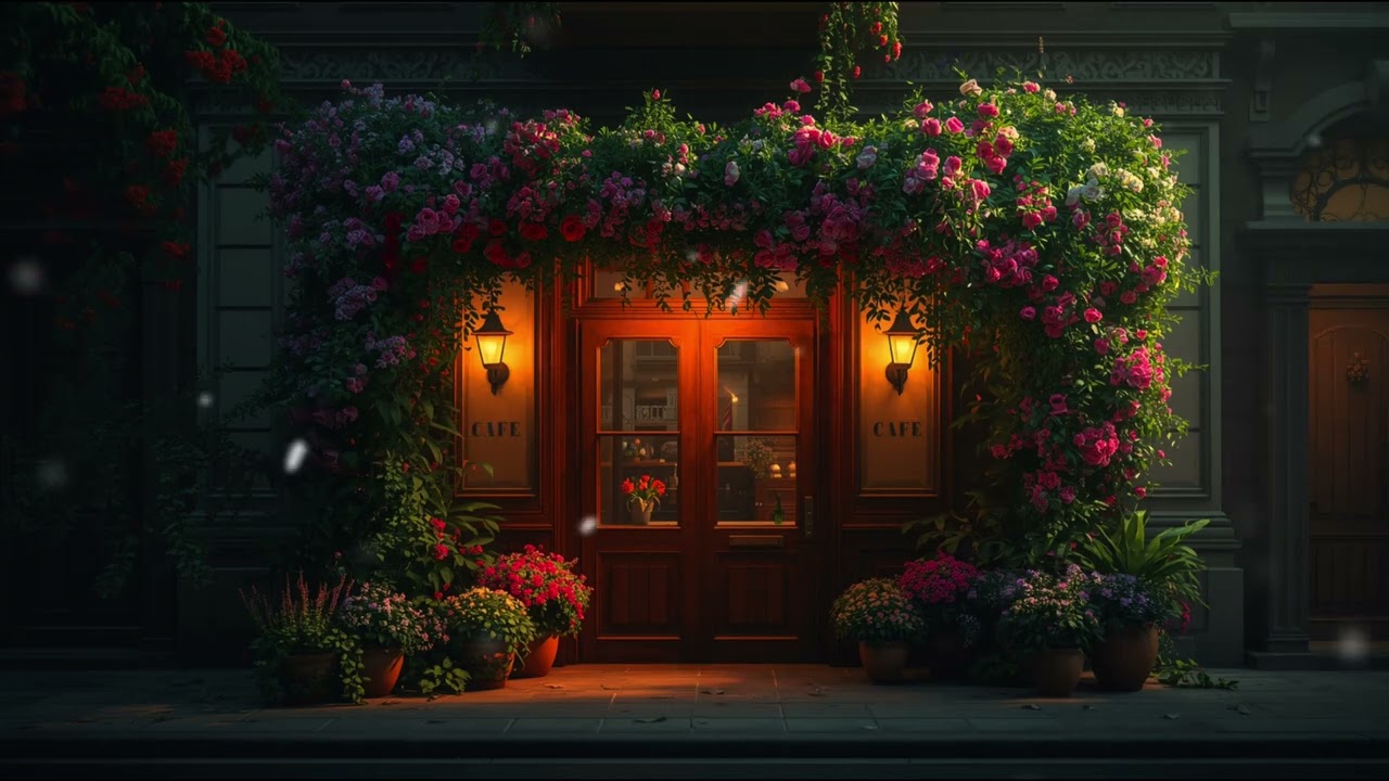 Winter Cozy Flower Café Jazz 🌸 30 Minutes of Smooth Jazz for Relaxing Coffee, Ambience, Study & Work