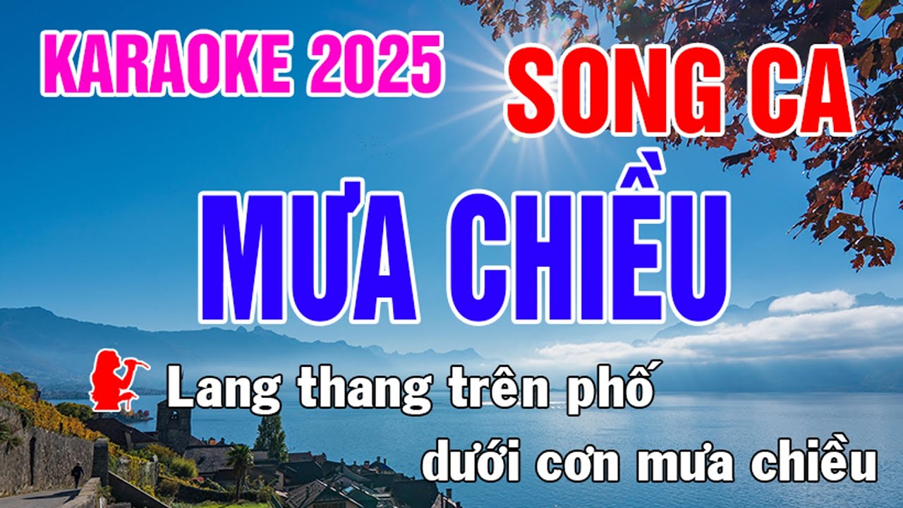 Mưa Chiều Karaoke Song Ca Nhạc Sống - Phối Mới Dễ Hát - Nhật Nguyễn
