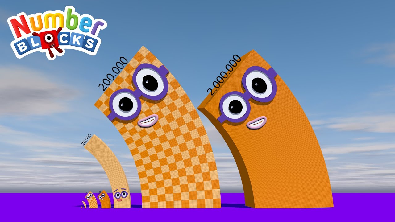 Looking Numberblocks 2 20 200 2000 20.000 & 2.000,000 Playing Dance