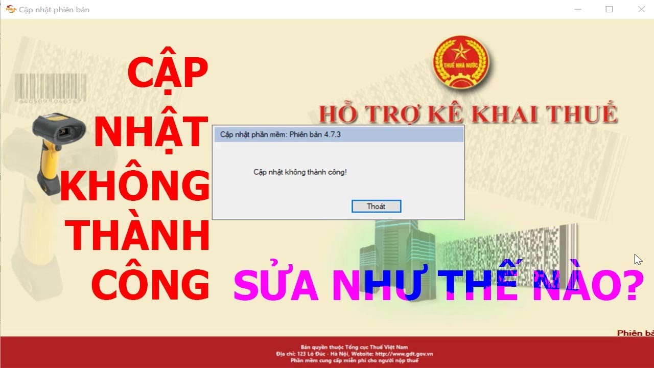Hướng dẫn sửa lỗi Cập nhật không thành công HTKK mới nhất 4.7.3 khi update tự động | Mr Kim Cương