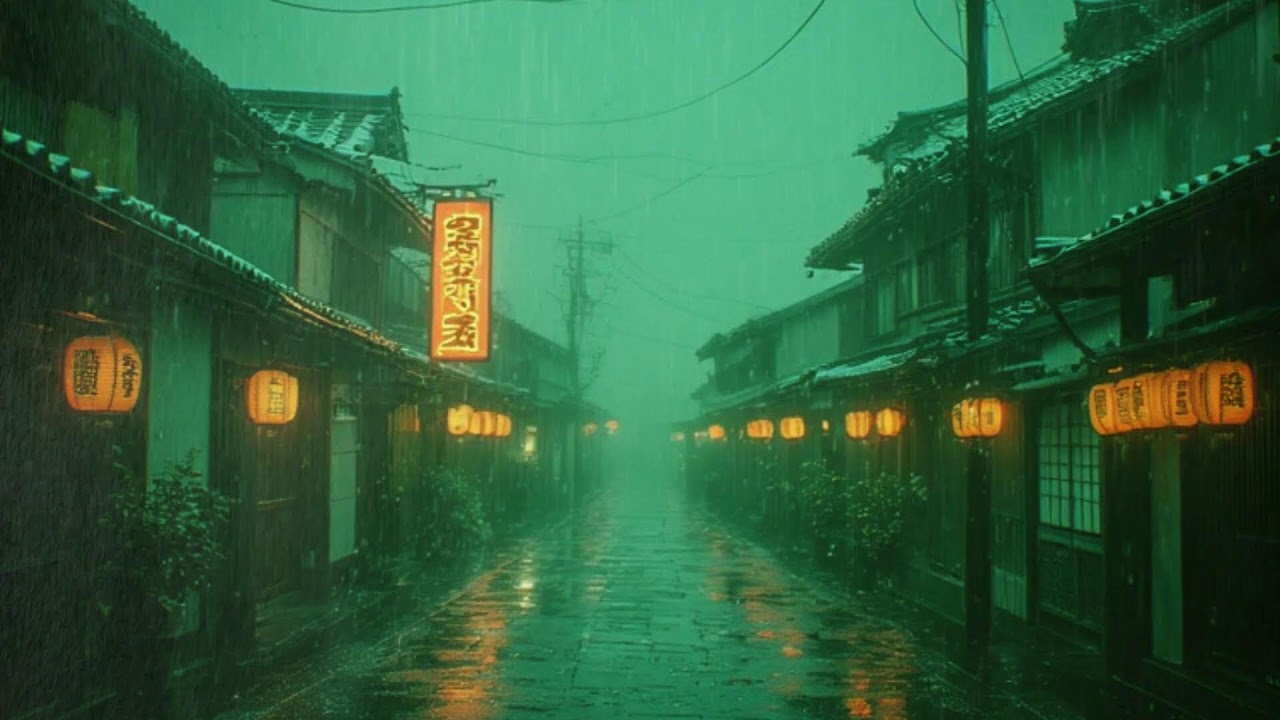 Walking Alone in Rainy Japan | 90s Lofi Night Drive Vibes
