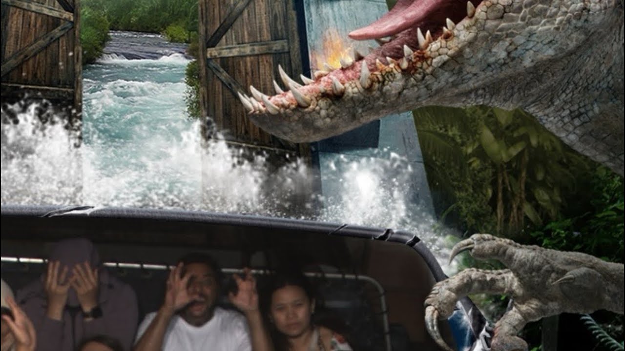 Jurassic World at Universal Studios Hollywood🦖 #jurassicworld #universalstudios #dinosaur #ride #usa
