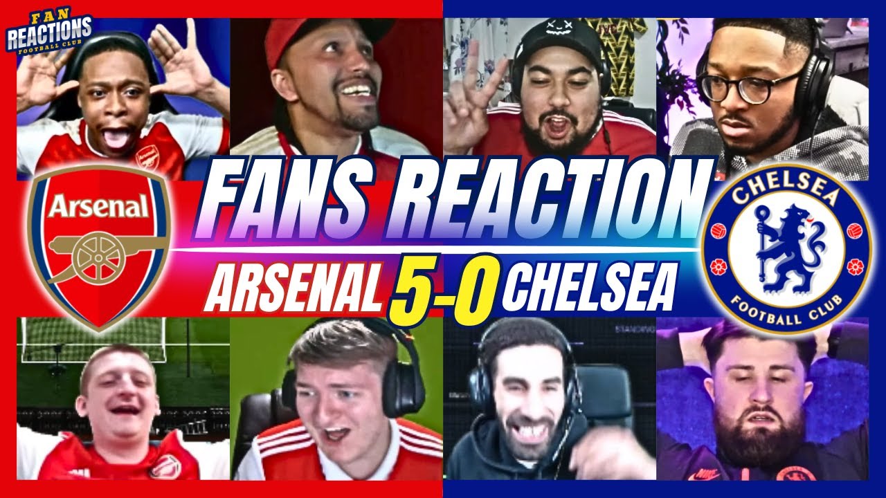 ARSENAL & CHELSEA FANS REACTION TO ARSENAL 5-0 CHELSEA | PREMIER LEAGUE