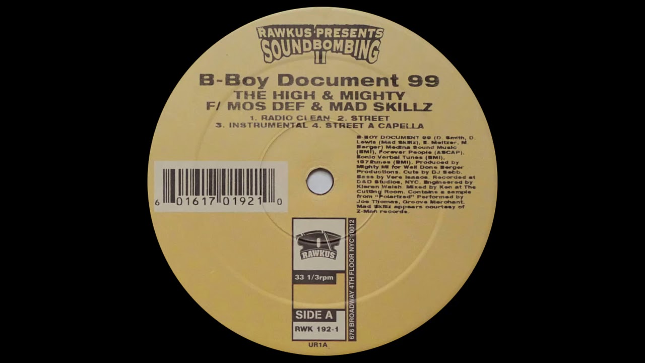 The High & Mighty (feat. Mad Skillz & Mos Def) - B-Boy Document 99 (Prod. by Mighty Mi) INSTRUMENTAL