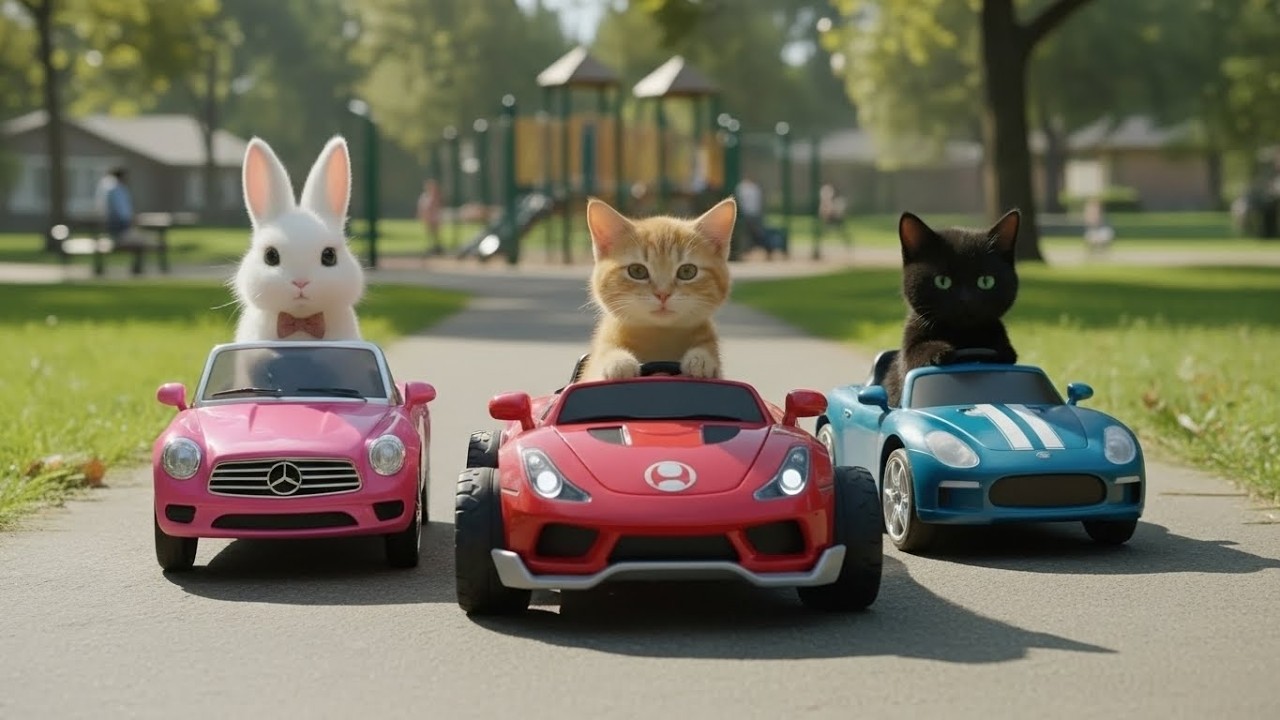 Mama cat bakes cakes to buy  a toy car for kitten 🐾🐱🚗