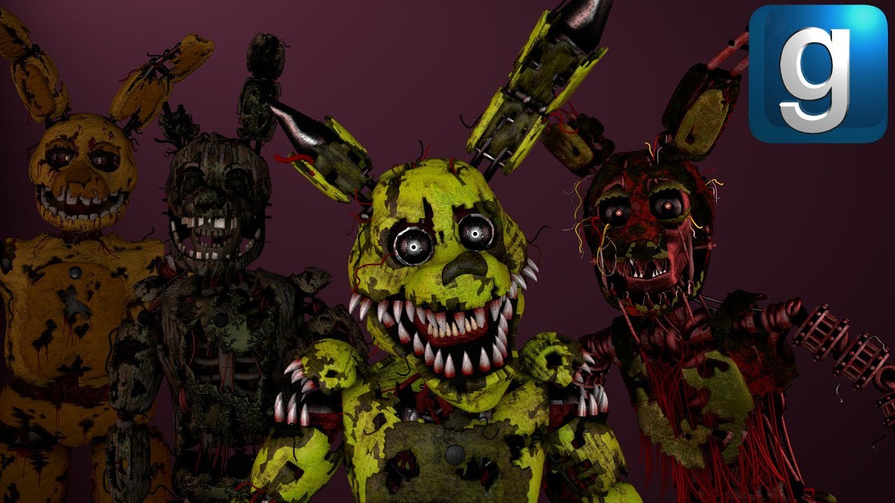 Gmod FNAF | Новые стилизованные боты Sinister Scorch Nightmare Springtrap Nextbots