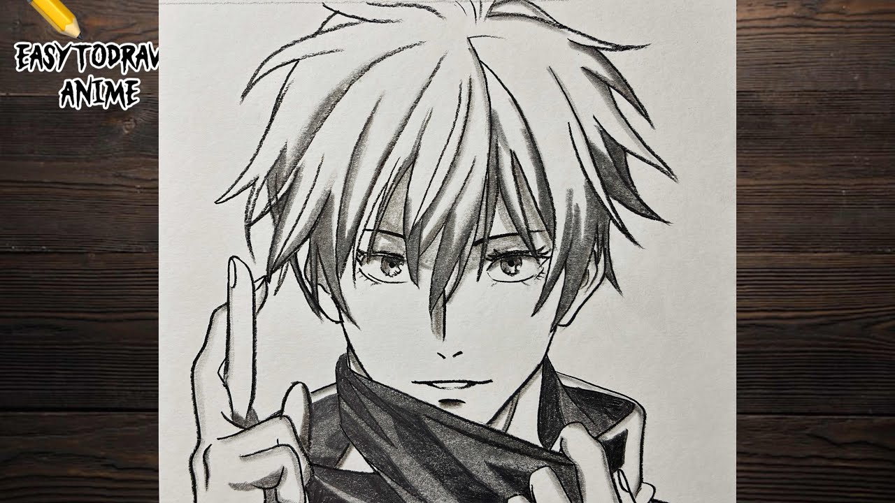 How to draw Gojo Satoru step by step easy || Anime drawing easy || Easy to draw anime 