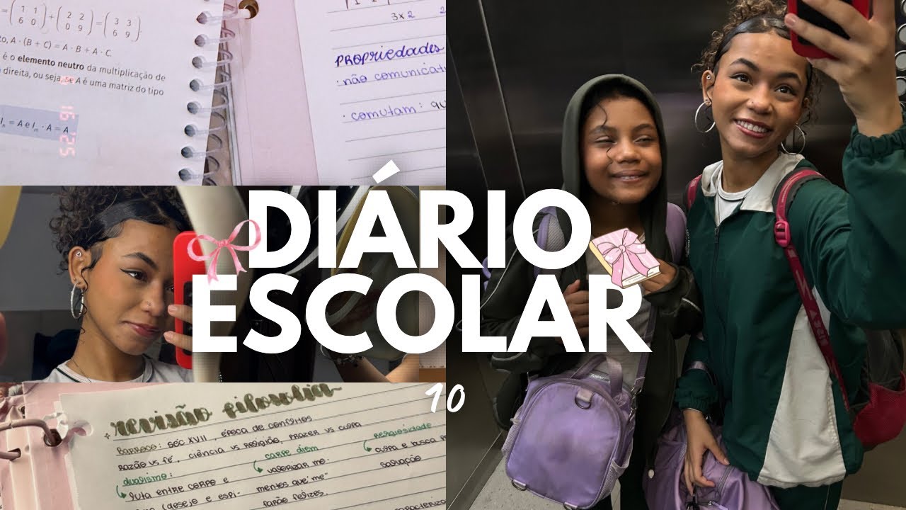 ESTUDAR PARA PROVA + MAKEUP 📚✨ | DI&Aacute;RIO  ESCOLAR 10 | Bia Amaral |VLOG COMPLETO